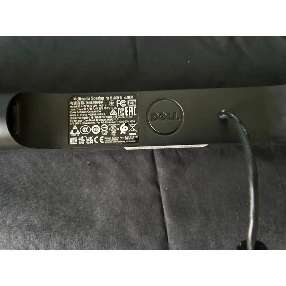 Genuine Dell Multimedia USB Wired Stereo Sound Bar Speaker 0XFDH2 works